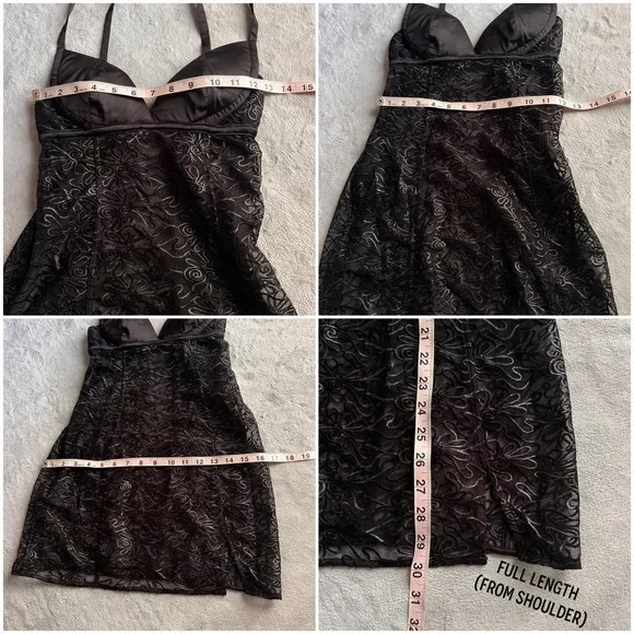 NWT For Love & Lemons Rosanna Soutache Floral Embroidered Sheer Mini Dress Black - Picture 13 of 13